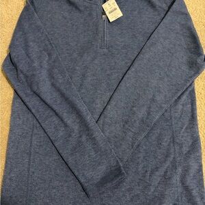 Crewcuts 12-14 Heathered Blue Zip-Up Sweater - brand new with tags